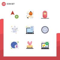 9 Creative Icons Modern Signs and Symbols of coding files child document hanging Editable Vector Design Elements