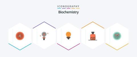 Biochemistry 25 Flat icon pack including biochemistry. science. laboratory. test. biochemistry vector