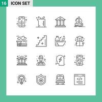 16 Thematic Vector Outlines and Editable Symbols of factory download columns dlc addition Editable Vector Design Elements