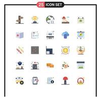 25 iconos creativos signos y símbolos modernos de fecha elementos de diseño vectorial editables deslizantes del parque de datos de otoño vector