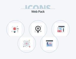 Web Pack Flat Icon Pack 5 Icon Design. . programming. aim. coding. record vector