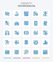 Creative International Jazz Day 25 Blue icon pack  Such As violin. equipment. rock and roll. guitar. photo vector