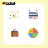 Set of 4 Modern UI Icons Symbols Signs for air gym pollution payment dry skin Editable Vector Design Elements