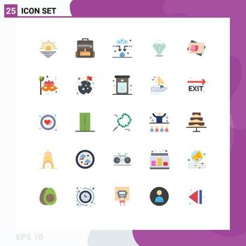 25 User Interface Flat Color Pack of modern Signs and Symbols of card egg signal passboard expensive Editable Vector Design Elements