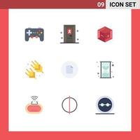 Modern Set of 9 Flat Colors and symbols such as glass basic process file vegetable Editable Vector Design Elements