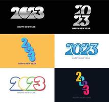 Big Set of 2023 Happy New Year logo text design 2023 number design template vector