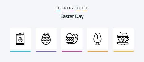 Easter Line 5 Icon Pack Including . easter. easter. bynny. holiday. Creative Icons Design vector
