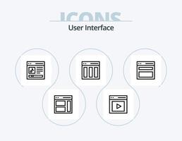 User Interface Line Icon Pack 5 Icon Design. page. communication. user. user. hero vector