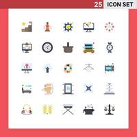 Universal Icon Symbols Group of 25 Modern Flat Colors of web promotion game settings megaphone Editable Vector Design Elements