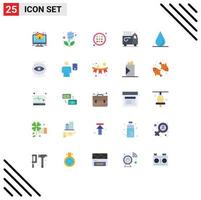 Universal Icon Symbols Group of 25 Modern Flat Colors of visualize drop control accident clipart Editable Vector Design Elements