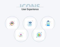 User Experience Flat Icon Pack 5 Icon Design. list. favorite. target. document. view vector