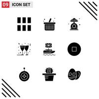 9 Creative Icons Modern Signs and Symbols of european brexit cooking wine beer Editable Vector Design Elements