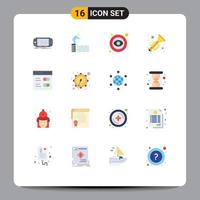 Set of 16 Modern UI Icons Symbols Signs for music ireland pool horns public Editable Pack of Creative Vector Design Elements