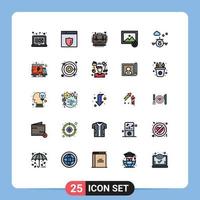 conjunto de 25 iconos de ui modernos símbolos signos para viajes vacaciones caso playa imagen editable vector elementos de diseño