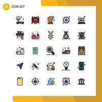 Modern Set of 25 Filled line Flat Colors and symbols such as repair bug technology present money Editable Vector Design Elements