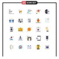 paquete de iconos vectoriales de stock de 25 signos y símbolos de línea para elementos de diseño vectorial editables del sitio web de información de datos de soporte de muñecas vector