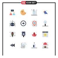 Stock Vector Icon Pack of 16 Line Signs and Symbols for insect bug online wild parrot Editable Pack of Creative Vector Design Elements