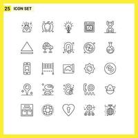 25 Thematic Vector Lines and Editable Symbols of biology security idea protection network Editable Vector Design Elements