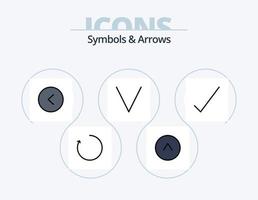 Symbols and Arrows Line Filled Icon Pack 5 Icon Design. . clockwise. vector