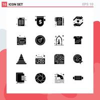 16 Creative Icons Modern Signs and Symbols of design safe finance business deal Editable Vector Design Elements