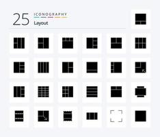 Layout 25 Solid Glyph icon pack including full screen. maximize. rotate. layout. layout vector