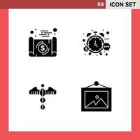 Universal Icon Symbols Group of Modern Solid Glyphs of banking watch money money symbol Editable Vector Design Elements