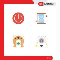 Universal Icon Symbols Group of 4 Modern Flat Icons of button festival gadgets seo horseshoe Editable Vector Design Elements