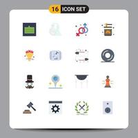 16 Universal Flat Colors Set for Web and Mobile Applications sweet honey energy food venus Editable Pack of Creative Vector Design Elements