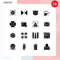 16 iconos creativos signos y símbolos modernos de fotografía luz australia st pipe elementos de diseño vectorial editables vector