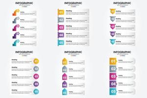 este conjunto de infografías vectoriales es excelente para publicitar su negocio en folletos. volantes y revistas. vector