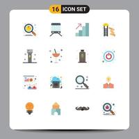 Modern Set of 16 Flat Colors and symbols such as flashlight devices analytics park slider Editable Pack of Creative Vector Design Elements