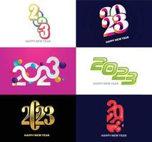 Big Set of 2023 Happy New Year logo text design 2023 number design template vector