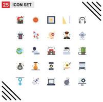 Stock Vector Icon Pack of 25 Line Signs and Symbols for sorting ascending finance product box Editable Vector Design Elements