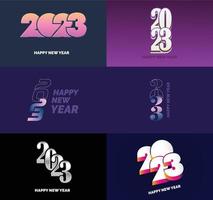 Big Set of 2023 Happy New Year logo text design 2023 number design template vector