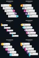 agregue impacto a su presentación con el paquete de infografías vectoriales 6 y los diagramas de ciclo vector