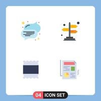 4 Thematic Vector Flat Icons and Editable Symbols of bubble file arrows layout 5 Editable Vector Design Elements