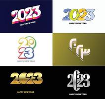 Big Set of 2023 Happy New Year logo text design 2023 number design template vector