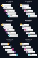 plantilla de diapositiva de presentación con infografías vectoriales y diagramas de ciclo vector