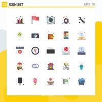 Modern Set of 25 Flat Colors Pictograph of programing development direction design navigation Editable Vector Design Elements