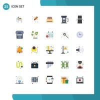 Stock Vector Icon Pack of 25 Line Signs and Symbols for grid construction room bridge maps Editable Vector Design Elements