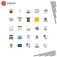 25 Creative Icons Modern Signs and Symbols of chating target dome select head Editable Vector Design Elements