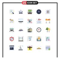 25 Creative Icons Modern Signs and Symbols of nuts no peanuts diet feeling up arrow Editable Vector Design Elements