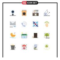 Pack of 16 creative Flat Colors of next forward cabinet email shuttle Editable Pack of Creative Vector Design Elements