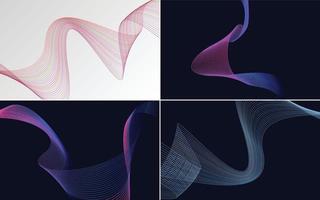 Modern wave curve abstract vector backgrounds for a sleek and elegant design