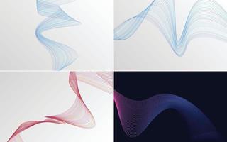 Add a modern touch to your presentations with this set of 4 vector backgrounds