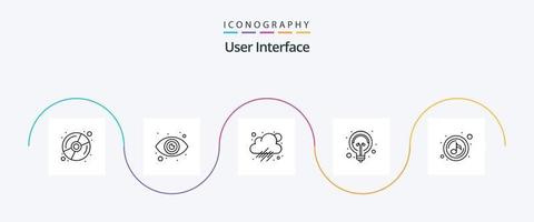 paquete de iconos de la línea 5 de la interfaz de usuario que incluye . temblor. clima. jugar. consejos vector