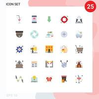 Set of 25 Modern UI Icons Symbols Signs for wrist grip arrow support help Editable Vector Design Elements