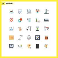 25 Creative Icons Modern Signs and Symbols of hierarchy business learning chemistry team web Editable Vector Design Elements