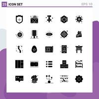 Pack of 25 creative Solid Glyphs of finance distribution marker maple canada Editable Vector Design Elements