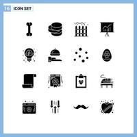 Stock Vector Icon Pack of 16 Line Signs and Symbols for line solution lecture seo solution idea Editable Vector Design Elements